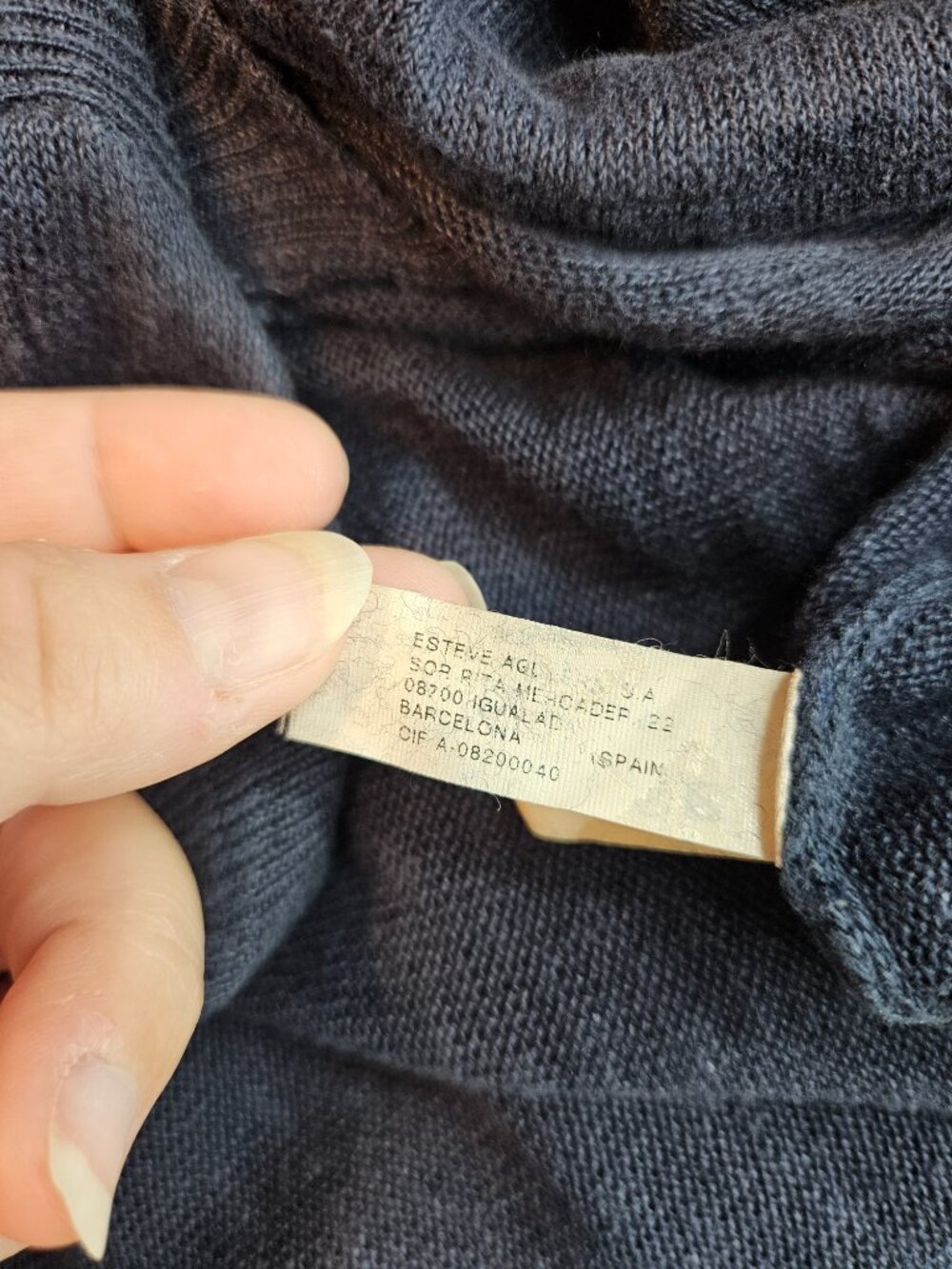 Sita Murt Open Front Waterfall Cardigan Navy Blue Women's 42 U.S. L Minimalist - Picture 10 of 12